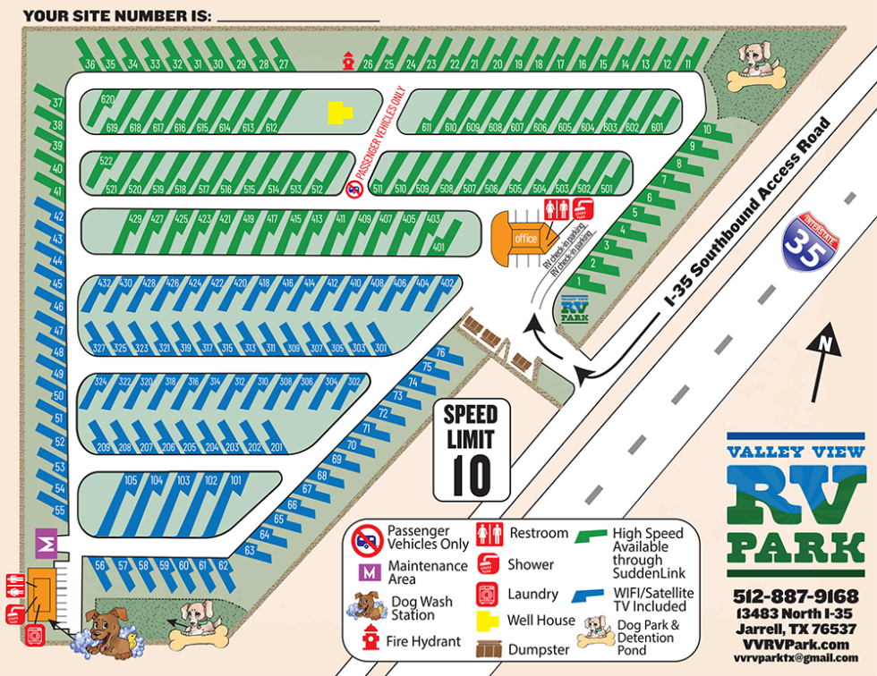Park Map & Guest Rules | Valley View RV Park